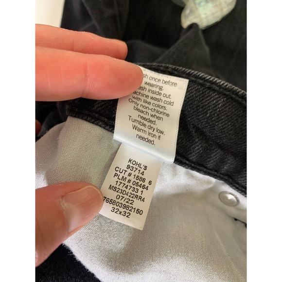 Sonoma Goods For Life Mens Size 32x32 Jeans The Everyday All Day Pant Black Fade - Picture 10 of 10